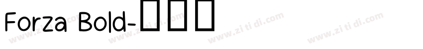 Forza Bold字体转换